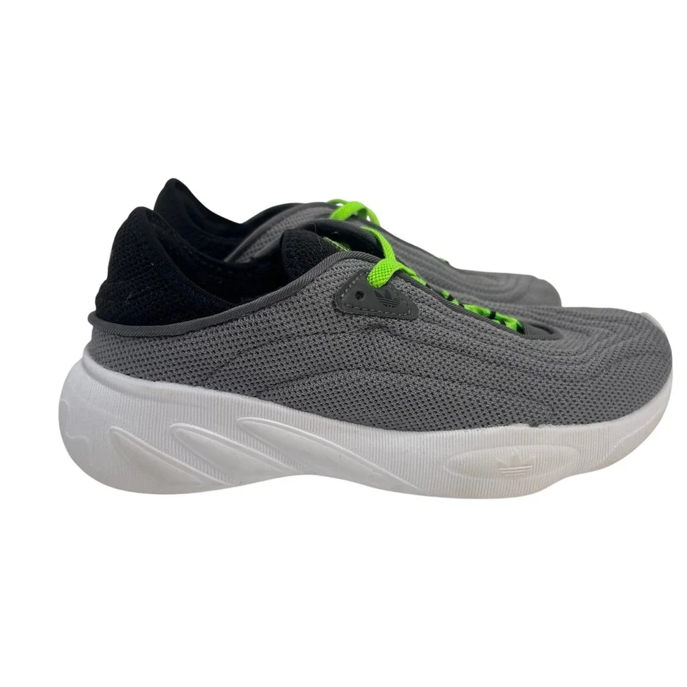 Adidas Ozelia Kids Shoes Size 2 Grey Black Lime Green‎ Sneakers FZ6074